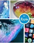White & Black Alcohol Ink Set - 4 Ounce White and Black Alcohol-Based Inks for Resin Petri Dish Making, Epoxy Resin Painting, Yupo Paper - Alcohol Paint Color Dye for Resin Art, Tumbler - 60Ml Each