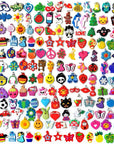 Rubber Loom Band Silicone Charm, Bracelet Charms,Loom Rubber Bands Charms,Bracelet Pendant, (100Pcs)