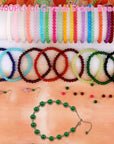 1400Pcs Glass Beads for Bracelets - DIY Bracelet Making Kit with 28 Colors, 6Mm round Beads - Stunning Crystal Beads - Glass Bead Kit for Jewelry Making