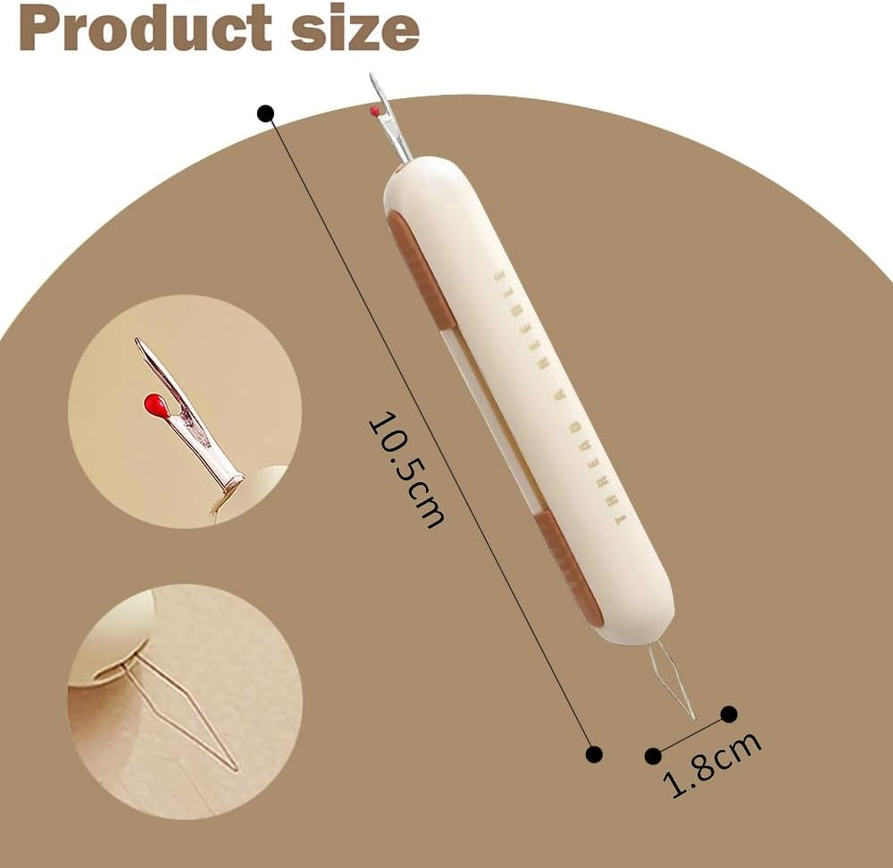 Seam Ripper, 2024 Upgrade 2 in 1 Needle Threader for Sewing, Threading and Thread Removal Tools, Sewing Seam Thread Remover for Needle Work Patterns and Sewing Clothes(3Pcs)