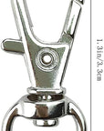 30 Pcs Metal Swivel Lanyard Snap Hook, Key Chain Swivel Hook Lobster Claw Clasp (Small Size)