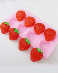 3Pcs/Set Strawberry Fondant Gumpaste Mold Silicone Chocolate Candy Mold for Cupcake Cake Decoration Handmade Soap Embeds Polymer Clay Resin Mold
