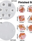 7 Piece Sharp Edge Polyhedral Dice Mold, DND Dice Resin Molds for Board Games, Silicone Molds for Resin Dice Making