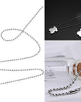 Pack of 50 Ball Bead Chain, Dog Tag Chain Necklace Bulk 24 Inches Silver Nickel Plated Ball Chain for Jewelry Making DIY Crafts 2.4Mm Bead Adjustable Metal Pull Chain with Matching Connector