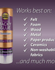 All Purpose Tacky Glue – Dries Clear– 4 OZ – Single