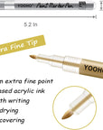 Paint Pen Gold Silver Metallic Permanent Acrylic Markers Set for Fabric Glass Rock Wooden Ceramic Leather Tire Painting, 0.7Mm Extra Fine Tip (3Pcs Gold+3Pcs Silver)