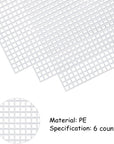 33 Pieces Mesh Plastic Canvas Sheets Kit Including 15 Pieces Clear Plastic Canvas, 12 Color Acrylic Yarn and Embroidery Tools for Embroidery Plastic Canvas Craft