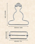 2 Pairs Metal Overall Buckles Suspender Buckle with Rectangle Adjustable Overall Bib Clips Replacement No-Sew Button