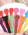 4 Pack Crayon Mold Crayon Recycling Molds Assorted 3D Crayon Molds Silicone Oven Safe Candy Chocolate Making Molds for Kids Wax Crayons Animal Flower Pen DIY, Pink Gray