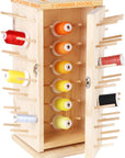 84 Spools (Assembly) 360° Fully Rotating Wooden Thread Rack/Thread Holder Organizer for Sewing, Quilting, Embroidery, Hair-Braiding and Jewelry