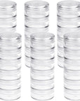 6 Sets 6 Layer Stackable Plastic Containers, 10G/10ML Clear Cosmetic Storage Box round Organizer Jars for Beads, Buttons, Small Jewelry Findings