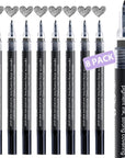 White Paint Pen Acrylic Marker: 8 Pack 0.7Mm White Paint Marker for Black Paper, Metal, Wood, Plastic, Ceramic, Metallic, Rock Painting, Drawing, Extra Fine Point, Ideal for Artist & Students