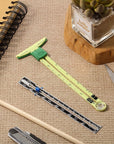 Sewing Gauge Sewing Measuring Tool, 5-In-1 Sliding Gauge Measuring Sewing Ruler Tool Fabric Quilting Ruler for Knitting Crafting Sewing Beginner Supplies (4 Pieces)