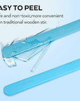 Silicone Stir Sticks Kit, 2 PCS Silicone Resin Popsicle Sticks & 2 PCS Silicone Spatula Scraper for Mixing Resin, Wax, Paint, Epoxy, DIY Crafts