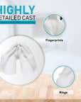 XL DIY Hands Casting Kit for up to 6 People (Adults and Childrens) | Includes Wood Base | Statue Molding Kit | Hand Mold Keepsake Sculpture Kit for Birthday, Wedding, Anniversary