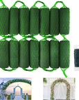14 Piece Floral Foam Garland for Flowers,9.2Ft Flower Sponge Blocks Kit,Absorption Flower Holder Arch Door,Floral Craft Dry Foam Bricks,Green Floral Foam Arrangement for Home Wedding Garden