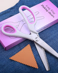 Strong and Sharp Pinking Shears for Fabric Cutting Soft Grip Right and Left Handed Pinking Shears 9.2Inch (Serrated 5Mm)