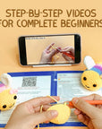 Crochet Kit for Beginners,Beginner Crochet Kit with Step-By-Step Video Tutorials,Crochet Animal Kit,Beginner Crochet Kit for Adults Kids,Learn to Crochet Kit Beginners,2 Bees Couple