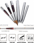 Kolinsky Travel Watercolor Brushes Sable Hair round Watercolor Paint Brush 3Pcs Brushes Set Portable Compact Artist Brushes with Pocket Protective Case for Art Painting, Gouache, Acrylic Painting
