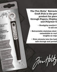 Tim Holtz Craft Pick Poker - Retractable Punch Tool for Paper Crafting, Scrapbooking, Die Cuts, and Art Supplies - Adjustable Fine Point Tip