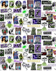Beetlejuice 50Ct Vinyl Large Deluxe Stickers Variety Pack - Laptop, Water Bottle, Scrapbooking, Tablet, Skateboard, Indoor/Outdoor - Set of 50