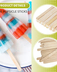 8”100Pcs Jumbo Wooden Craft Sticks Wooden Popsicle Craft Sticks Stick Treat Sticks Ice Pop Sticks for DIY Crafts,Home Art Projects, Classroom Art Supplies