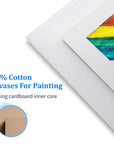 4 Pack 8X10 Inch Canvas Boards for Painting, Blank Canvases for Painting,Triple Primed for Oil & Acrylic Paints, 100% Cotton Canvas Panels, 3Mm Thickness