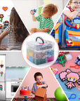 Sundymot Fuse Beads Kit - 10600 5Mm Beads Craft Set with Storage Box, Pegboard, Iron-On Paper and Other Accessories. Creative DIY for Boys and Girls, Ideal Christmas and Birthday Gifts