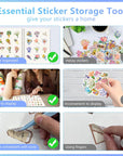 Reusable Sticker Book Collecting Album A5 Size 80 Sheets Sticker Collection Storage Book for Adults Release Paper Sticker Saver Holder Book with Tools (Purple)