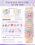 900Pcs Mermaid Bracelet Making Kit for Girls Kids Charm DIY Beads for Jewelry Making, Friendship Bracelet Kit with Ocean Pearl Shell Butterfly Beads for Bracelet Necklace Making
