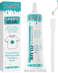 Fabric Glue, 120Ml Washable Fabric Glue, Clear Flexible Fabric Glue for Clothing, Glue for Fabric for All Fabrics, Cotton, Flannel, Denim, Leather, Polyester, Doll Repair