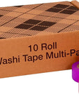 Washi Tape, 10 Rolls, Great for Use in Bullet Journal, School Supplies, Craft Supplies, and Teacher Appreciation Gifts (C317-10-SIOC)