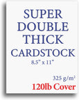 120Lb Cover Thick Cardstock Paper - Plain Heavy Bright White Stock - 8.5" X 11" (50 Sheets)