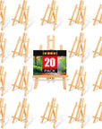 20 Pack 11.8"" Wooden Easel, Easel Stand for Painting, Tabletop Easel for Artist/Students/Beginners, Portable Canvas Photo Picture Sign Holder, EAS20-01