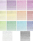 2310 PCS Self Adhesive Rhinestone Gem Stickers for Face Nail Body Makeup Festival,4 Size 14 Sheets Bling Jewels Stickers for Kids DIY Craft Card Decorations