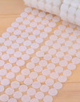 (500 Pair Sets) 3/4Inch 20Mm Diameter Sticky Back Coins Hook & Loop Self Adhesive Dots Tapes (White)