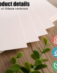 30 Sheets Ivory Card Stock, 8.5 X 11 Heavyweight Paper Cream White Card Stock Craft Paper for Card Making Kids Art Crafts Scrapbooking, 230GSM