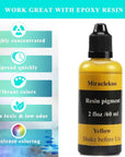 Yellow Epoxy Resin Color Dye Colorant Liquid Epoxy Resin Pigment,60Ml,Translucent