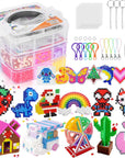 Fuse Beads Kit,10000Pc 5MM Melty Beads Set, Iron Melting Beads Craft Kit with Pegboards,Ironing Paper and Chain Accessories, Arts and Crafts Set for Kids Boys Girls Christmas Birthday Gift