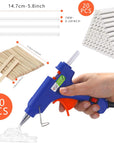 Glue Gun and Sticks Set, Hot Melt Glue Gun Mini for Crafts with 20 Pcs Glue Sticks and 20 Wood Craft Sticks,Hot Mini Glue Guns with Hardshell Carrying Case for School DIY Arts, Craft