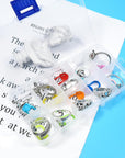 10 Pcs Crochet Rings Crochet Tension Rings for Finger Crocheting Knitting Adjustable Yarn Rings and 10 Pcs Stitch Marks with Plastic Box for DIY Craft