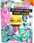 3D Sticker Maker Kit for Girls and Boys, DIY Arts and Crafts Fun for Ages 6+, Creative Toy Gift Set Includes 50+ Custom Refills- Safari Party Pack | ILY
