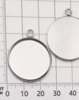 20Pcs Fit 25Mm Stainless Steel round Blank Bezel Pendant Trays Base Cabochon Settings Trays Pendant Blanks for Jewelry Making DIY Findings (10167-25Mm)