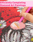 36 Pack Diamond Art Painting Pens 5D Diamond Embroidery Art Pens with 3 Drill Sizes, Efficient Diamond Art Pens Tools for DIY Diamond Rhinestone Painting Crafts Making (Red)