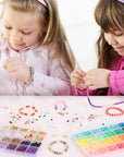 Clay Heishi Beads Bracelet Making Kit for Beginners, 5000Pcs 36 Colors Polymer Flat round Clay Beads Kit with 240Pcs Letter Beads, Pendant Charms and Elastic Strings for Crafts