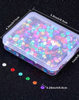 20,000 Pcs Bulk Loose Sequins round Cup Sequins Iridescent Spangles Flat Beads with Storage Box for Crafts, Sewing, Slime, Wedding, Christmas DIY Arts Crafts, 80 Grams, 6 Mm