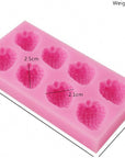 3Pcs/Set Strawberry Fondant Gumpaste Mold Silicone Chocolate Candy Mold for Cupcake Cake Decoration Handmade Soap Embeds Polymer Clay Resin Mold