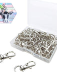 30 Pcs Metal Swivel Lanyard Snap Hook, Key Chain Swivel Hook Lobster Claw Clasp (Small Size)