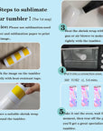 8 Pack Straight Sublimation Tumblers Set 20 Oz Skinny, Stainless Steel Skinny Sublimation Tumbler Blank with Shrink Wrap Film Lid Straw Set,Individually Boxed, Not Tapered