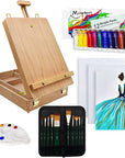 Premium Sketchbox Desktop Art Easel, Tabletop, Wooden for Painting, Student, Artist, Beginner